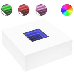 Walplus Coffee Table With Infinity Led White 100X100X40 Cm - thumbnail 2