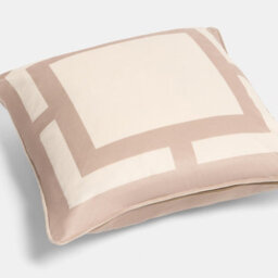 Ohs 2 X Square Print Matte Velvet Decorative Cushion Covers, Natural/cream - thumbnail 5