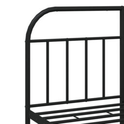 Berkfield Metal Bed Frame With Headboard And Footboard Black 150X200 Cm - thumbnail 9