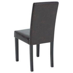 Beliani Set Of 2 Dining Chairs Broadway Faux Leather Dark Brown - thumbnail 6