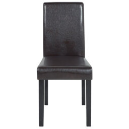 Beliani Set Of 2 Dining Chairs Broadway Faux Leather Dark Brown - thumbnail 4