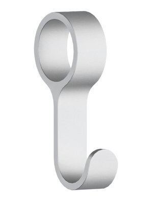 Beslagsboden - Hook For Hat Or Hook Rack. Matt Grey Aluminium. Pair.