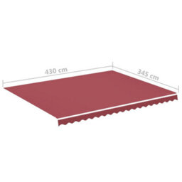 Berkfield Replacement Fabric For Awning Burgundy Red 4.5X3.5 M - thumbnail 6