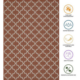 Homeart Outdoor Rugs Easy Cleaning Area Rugs For Balcony,garden,picnic,uv Weather Resistant Terra Cream Classic, 180 X 270 Cm - thumbnail 6