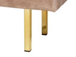 Beliani Upholstered Bench Roseville Velvet Taupe - thumbnail 6