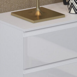 Fwstyle 8 Drawer White Gloss Chest Of Drawers Scratch Resistant (H) 99Cm (W) 110Cm (D) 40Cm - thumbnail 4