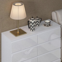 Fwstyle 8 Drawer White Gloss Chest Of Drawers Scratch Resistant (H) 99Cm (W) 110Cm (D) 40Cm - thumbnail 3