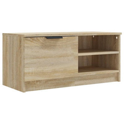 Berkfield Modern Tv Cabinet Sonoma Oak 80X35X36.5 Cm Engineered Wood - image 1