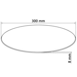 Berkfield Durable Table Top Tempered Glass Round 300 mm - thumbnail 4