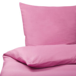 Beliani Duvet Cover Set Harmonridge Sateen Cotton 155 X 220 Cm Pink