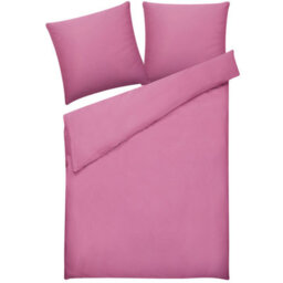 Beliani Duvet Cover Set Harmonridge Sateen Cotton 155 X 220 Cm Pink - thumbnail 4