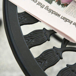 Outsunny 3 Piece Bistro Set, Aluminium Garden Furniture With Umbrella Hole - thumbnail 8