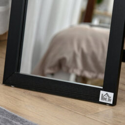 Homcom Full Length Mirror, Floor Standing Or Wall-Mounted Long Mirror, Black - thumbnail 9