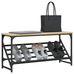 Walplus Shoe Rack Sonoma Oak 90X30X45 Cm Engineered Wood - thumbnail 3