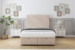 "Comfort Denver Sand Naples Ottoman Bed With Mattress With 26"" Strutted Headboard 3' Single"