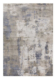 Grey Viscose  Abstract Handmade , Luxurious , Modern Rug For Living Room, Bedroom - 240Cm X 340Cm - thumbnail 6