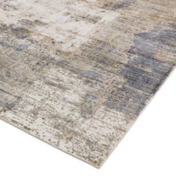 Grey Viscose  Abstract Handmade , Luxurious , Modern Rug For Living Room, Bedroom - 240Cm X 340Cm - thumbnail 2