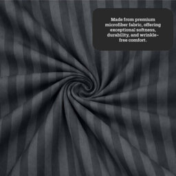 Aspire Homeware Charcoal Stripe Fitted Sheet 40Cm Extra Deep-100%microfiber Fitted Bed Sheets Super King (L)200Cmx(W)180Cm - thumbnail 4