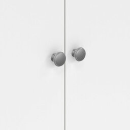 Wyld Haus Gossmere White 2-Door Wooden Wardrobe With Silver Handles 1990X1021X584mm - thumbnail 7