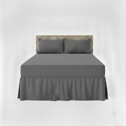 Fitted Valance Bed Sheet Polycotton Mattress Cover And Frill Easy Care Grey - thumbnail 2