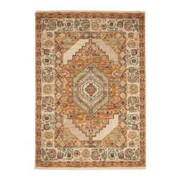 Melrose Persian Inspired Traditional Orange Colours Medium Indoor Area Rug 120/180Cm - thumbnail 4
