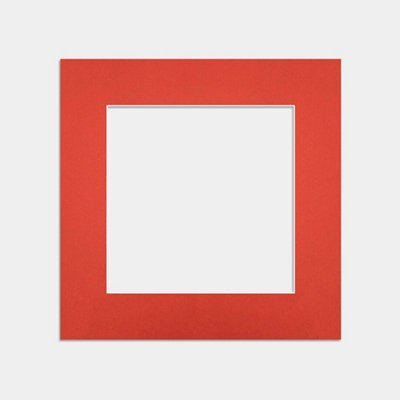 Ak Frames 6X6 Poppy Red Picture Mounts To Fit 4X4 Aperture Size - Mount Board Only (No Frame Included) - image 1