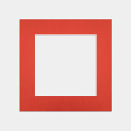 Ak Frames 6X6 Poppy Red Picture Mounts To Fit 4X4 Aperture Size - Mount Board Only (No Frame Included) - thumbnail 1