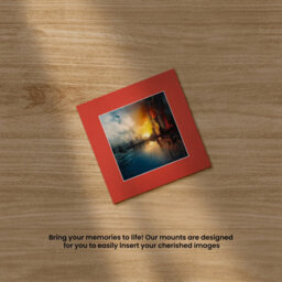 Ak Frames 6X6 Poppy Red Picture Mounts To Fit 4X4 Aperture Size - Mount Board Only (No Frame Included) - thumbnail 5