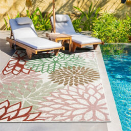 Homeart Outdoor Indoor Rug, Easy Clean, Uv Weather Resistant Rug For Patio, Gardenbellis Mix,160X230Cm - thumbnail 2