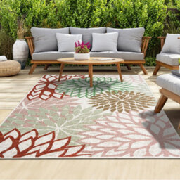 Homeart Outdoor Indoor Rug, Easy Clean, Uv Weather Resistant Rug For Patio, Gardenbellis Mix,160X230Cm - thumbnail 1