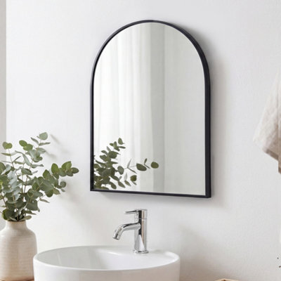 Yezi 30X40Cm Arched Wall Mirror Metal Frame Bathroom Bedroom Vanity Mirror - image 1