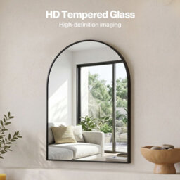 Yezi 30X40Cm Arched Wall Mirror Metal Frame Bathroom Bedroom Vanity Mirror - thumbnail 6