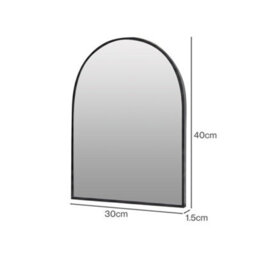Yezi 30X40Cm Arched Wall Mirror Metal Frame Bathroom Bedroom Vanity Mirror - thumbnail 4