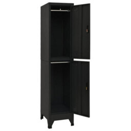 Vidaxl Locker Cabinet Black 38X45X180 Cm Steel - thumbnail 3