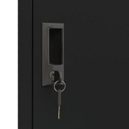 Vidaxl Locker Cabinet Black 38X45X180 Cm Steel - thumbnail 7