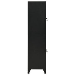 Vidaxl Locker Cabinet Black 38X45X180 Cm Steel - thumbnail 4