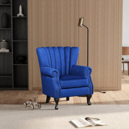 Lounge Sofa Chair Velvet Armchair Seat With Studs - thumbnail 4