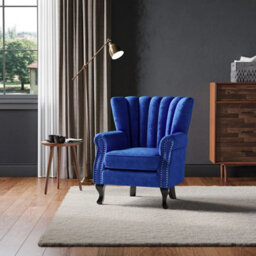 Lounge Sofa Chair Velvet Armchair Seat With Studs - thumbnail 3
