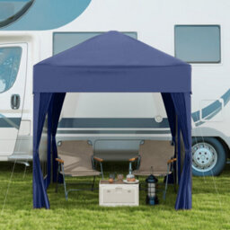 Outsunny 2X2M Pop Up Gazebo Canopy Marquee W/ Carry Bag, Blue - thumbnail 8