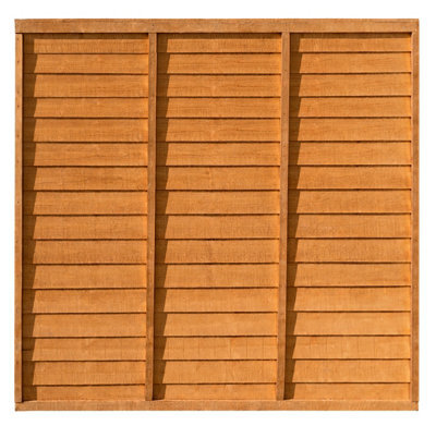 Forest Garden Heritage Traditional Overlap Dip Treated 5Ft Golden Brown Wooden Fence Panel (W)1.83M (H)1.5M - image 1
