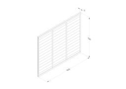Forest Garden Heritage Traditional Overlap Dip Treated 5Ft Golden Brown Wooden Fence Panel (W)1.83M (H)1.5M - thumbnail 5