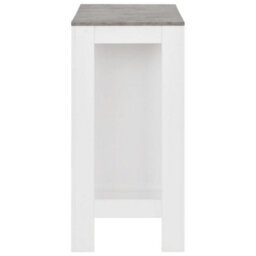 Berkfield Bar Table With Shelf White 110X50X103 Cm - thumbnail 4
