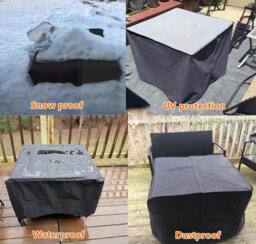 Square Protective Cover For Patio Table And Chairs, 122 X 74 Cm (L W H), Water, Wind Uv Resistant. - thumbnail 7