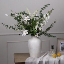 Wyld Haus Set Of 3 Tall White Delphinium Artificial Flower Stems - thumbnail 4