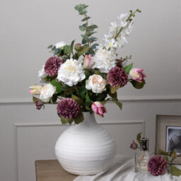 Wyld Haus Set Of 3 Tall White Delphinium Artificial Flower Stems - thumbnail 3
