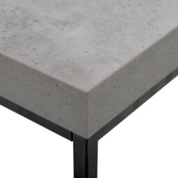 Beliani Industrial Glam Concrete-Look Coffee Table 100 X 60 Cm, Grey Matt Top With Black Iron Legs - thumbnail 4