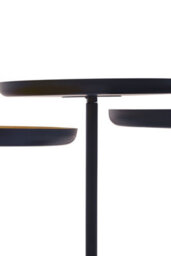 Orsina Versatile Set Of Three Gold And Black Tray Tables, Elegant Sitting Room Table, Durable Statement Side Table - thumbnail 5