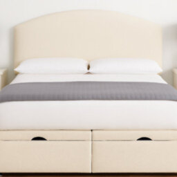 "Urban Textures - Orla Luxury 20"" High Velvet Fabric Upholstered Curved Headboard - Cream" - thumbnail 1