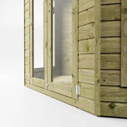 Mercia 7X7 Ft Pent Wooden Summer House With Double Door & 2 Windows - thumbnail 4