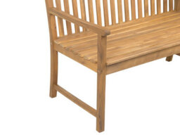 Beliani Garden Bench With Cushion Vivara 120 Cm Certified Acacia Wood Navy Blue - thumbnail 6